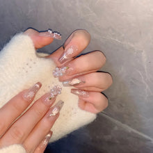 Load image into Gallery viewer, Handmade custom nail art wears nail flashes and high-quality fake nails(29259)