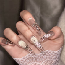 Load image into Gallery viewer, Handmade custom nail art wears nail flashes and high-quality fake nails（241365）