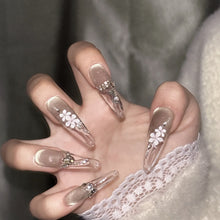 Load image into Gallery viewer, Handmade custom nail art wears nail flashes and high-quality fake nails（241365）