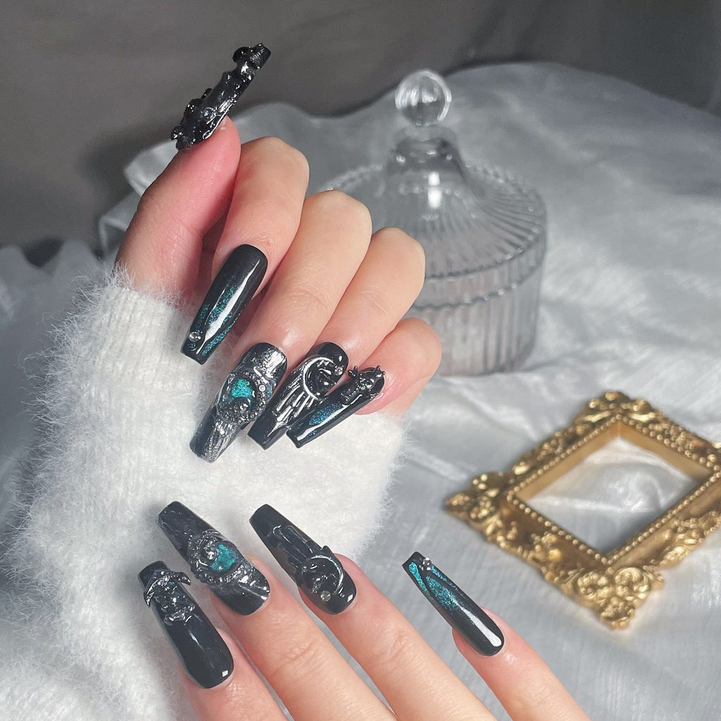 Handmade custom nail art wears nail flashes and high-quality fake nails(3247)