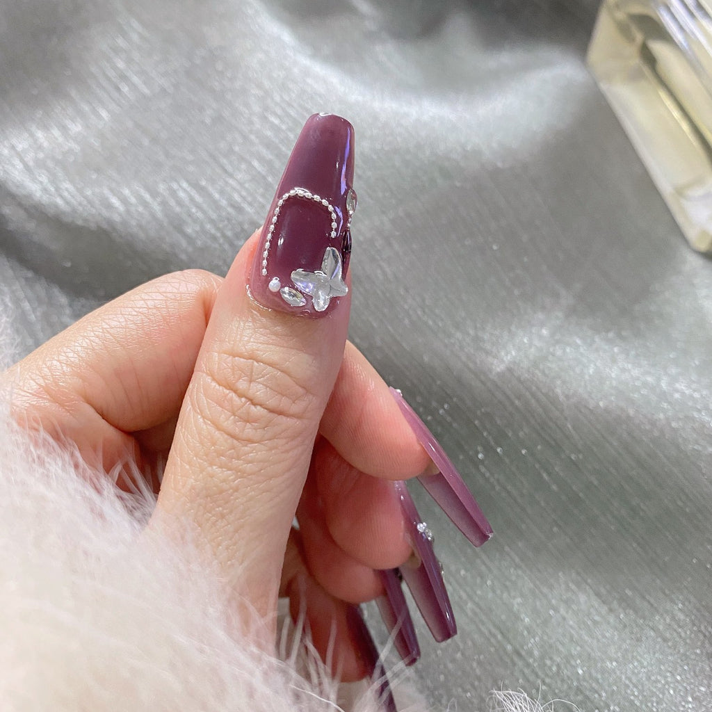 Handmade custom nail art wears nail flashes and high-quality fake nails(3270)