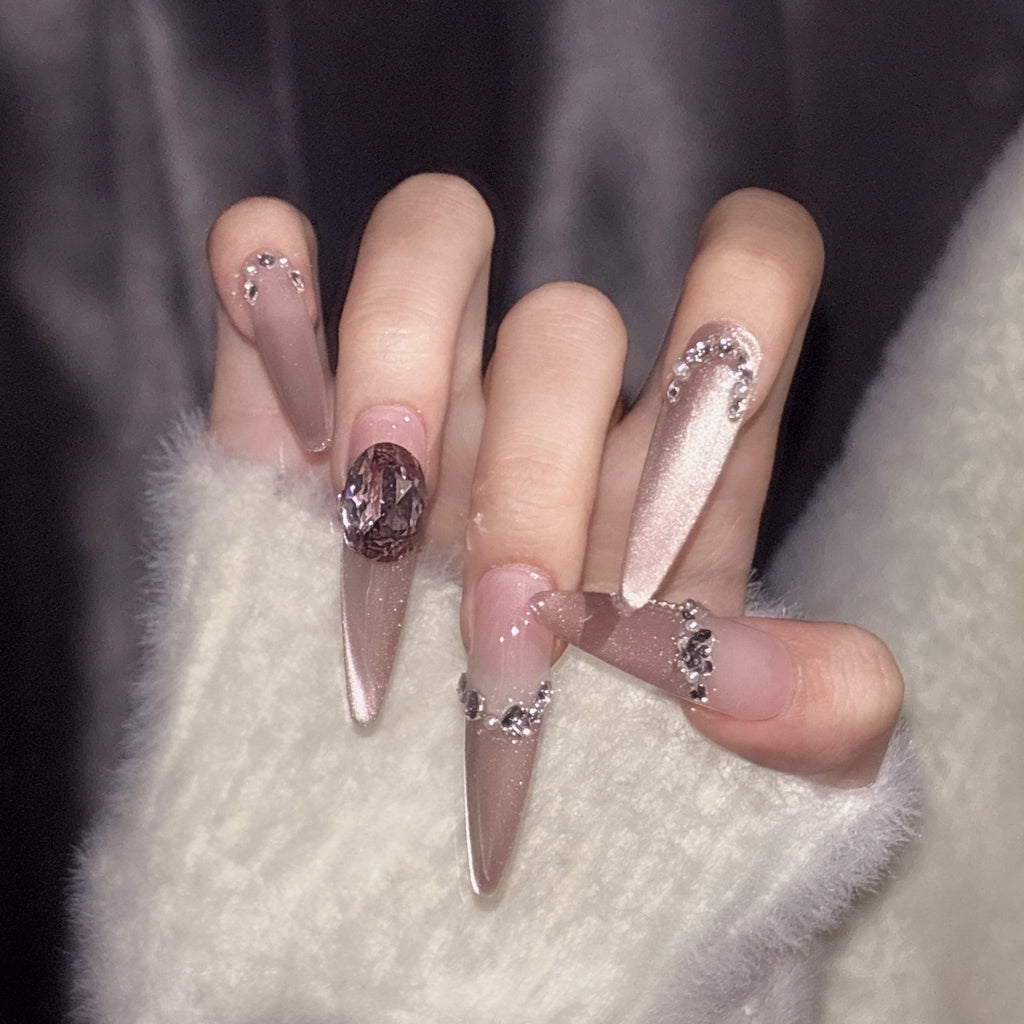 Handmade custom nail art wears nail flashes and high-quality fake nails(29547)