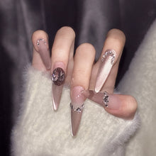 Load image into Gallery viewer, Handmade custom nail art wears nail flashes and high-quality fake nails(29547)