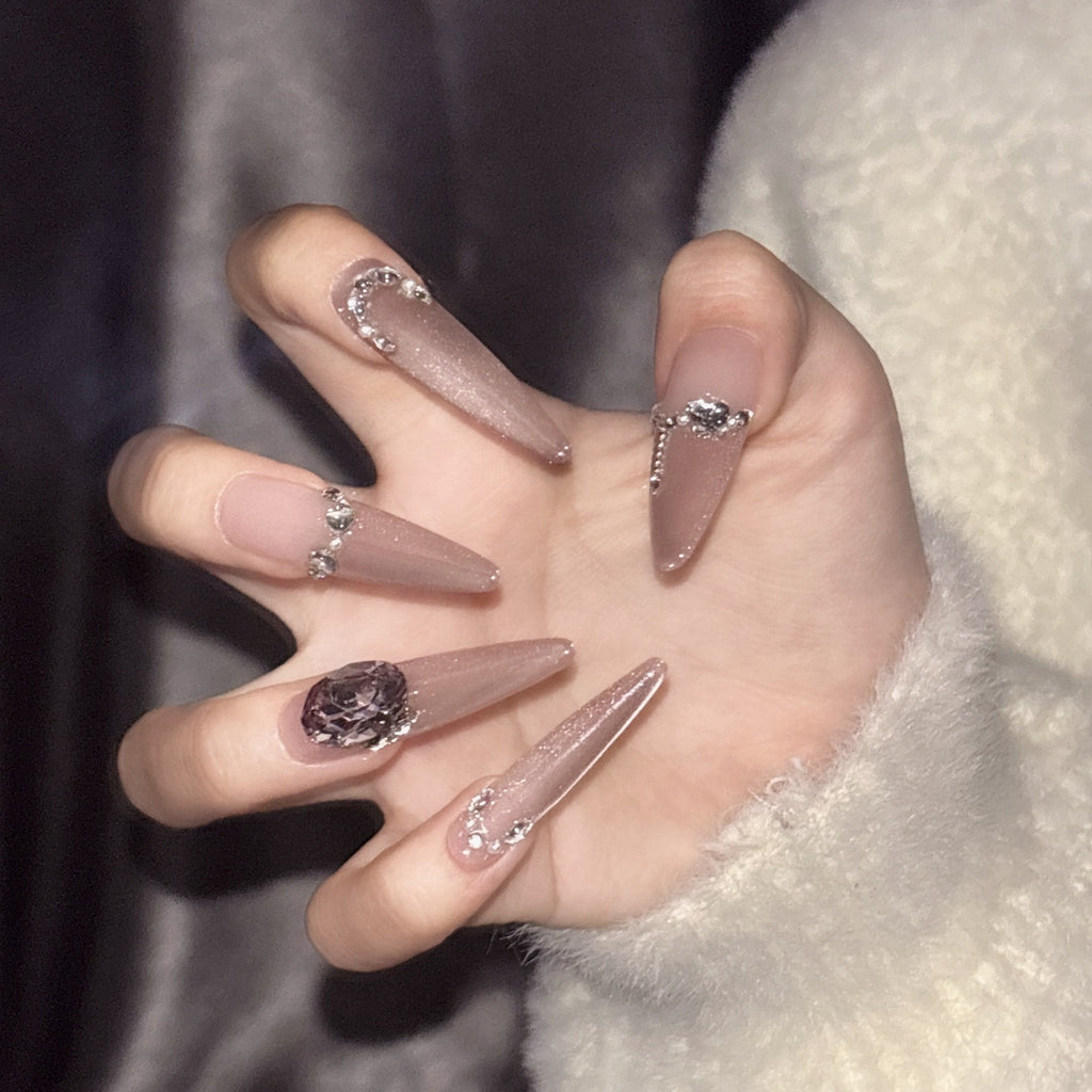 Handmade custom nail art wears nail flashes and high-quality fake nails(29547)