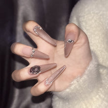 Load image into Gallery viewer, Handmade custom nail art wears nail flashes and high-quality fake nails(29547)