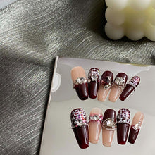Load image into Gallery viewer, Handmade custom nail art wears nail flashes and high-quality fake nails(29353)