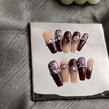 Load image into Gallery viewer, Handmade custom nail art wears nail flashes and high-quality fake nails(29353)