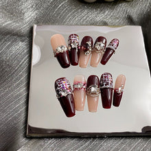 Load image into Gallery viewer, Handmade custom nail art wears nail flashes and high-quality fake nails(29353)