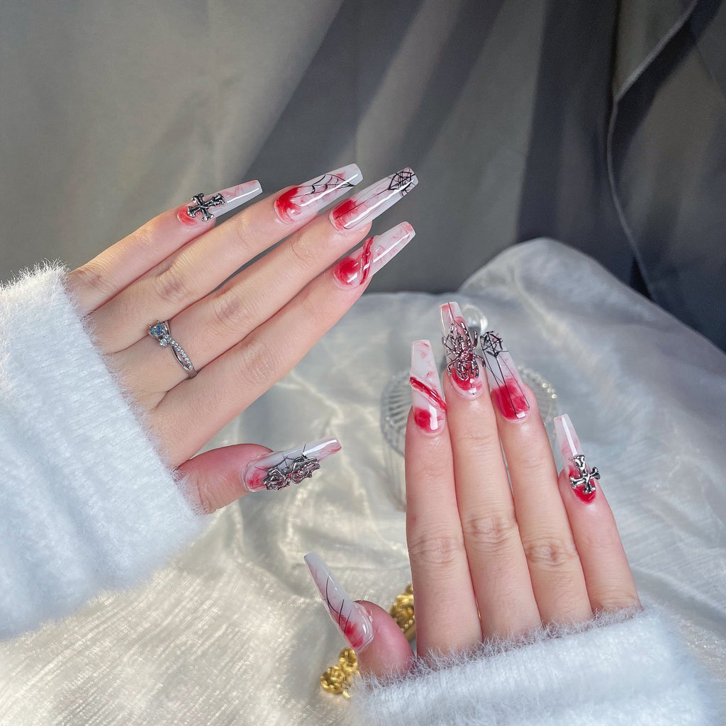 Handmade custom nail art wears nail flashes and high-quality fake nails(29271)