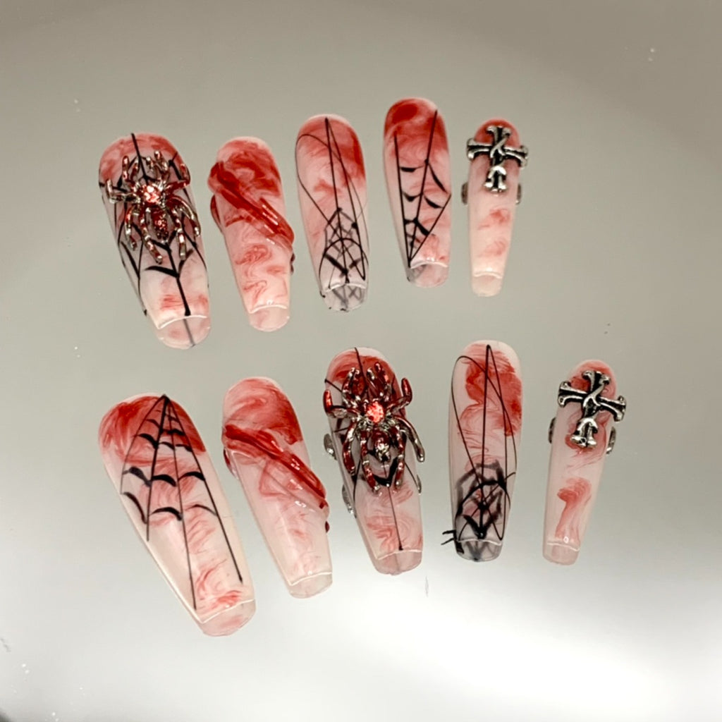 Handmade custom nail art wears nail flashes and high-quality fake nails(29271)