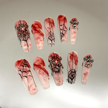 Load image into Gallery viewer, Handmade custom nail art wears nail flashes and high-quality fake nails(29271)