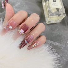 Load image into Gallery viewer, Handmade custom nail art wears nail flashes and high-quality fake nails(29389)