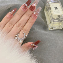 Load image into Gallery viewer, Handmade custom nail art wears nail flashes and high-quality fake nails(29389)