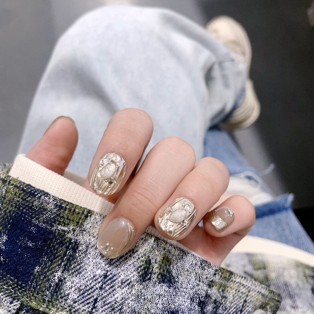 Handmade custom nail art wears nail flashes and high-quality fake nails（29397）