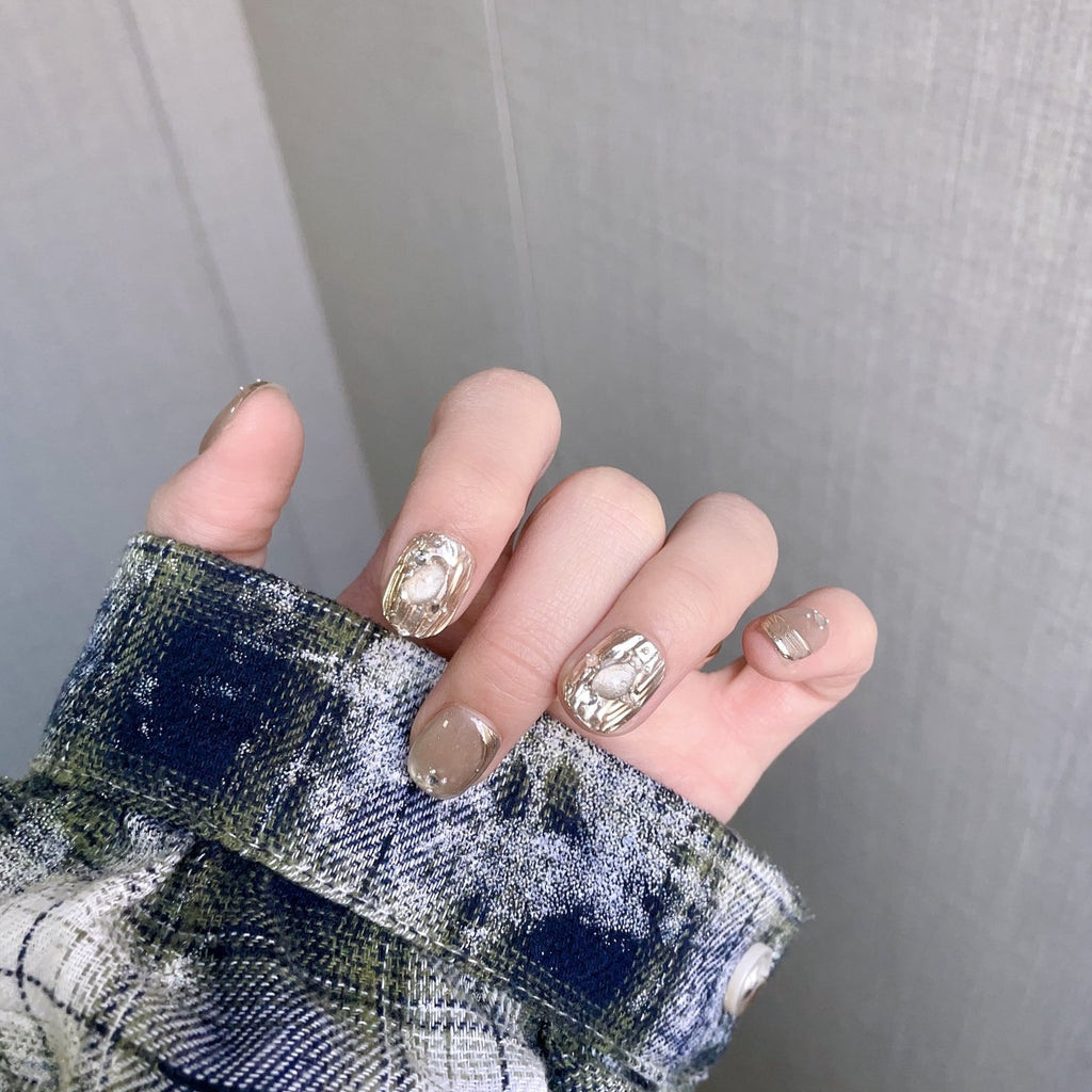 Handmade custom nail art wears nail flashes and high-quality fake nails（29397）