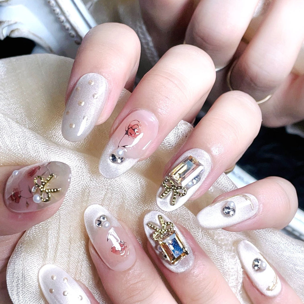 Handmade custom nail art wears nail flashes and high-quality fake nails(29492)