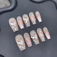 Load image into Gallery viewer, Handmade custom nail art wears nail flashes and high-quality fake nails（29485）