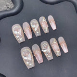 Handmade custom nail art wears nail flashes and high-quality fake nails（29485）