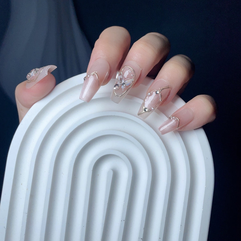 Handmade custom nail art wears nail flashes and high-quality fake nails（29485）