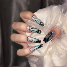 Load image into Gallery viewer, Handmade custom nail art wears nail flashes and high-quality fake nails(241393)
