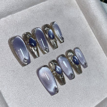 Load image into Gallery viewer, Handmade custom nail art wears nail flashes and high-quality fake nails(29482)