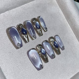 Handmade custom nail art wears nail flashes and high-quality fake nails(29482)