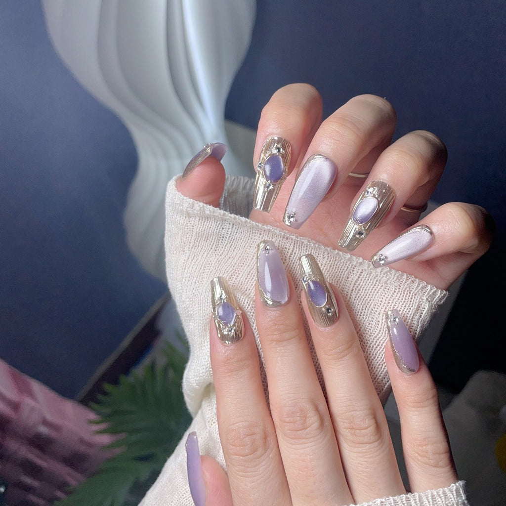 Handmade custom nail art wears nail flashes and high-quality fake nails(29482)