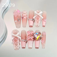 Load image into Gallery viewer, Handmade custom nail art wears nail flashes and high-quality fake nails(29479)