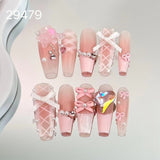Handmade custom nail art wears nail flashes and high-quality fake nails(29479)