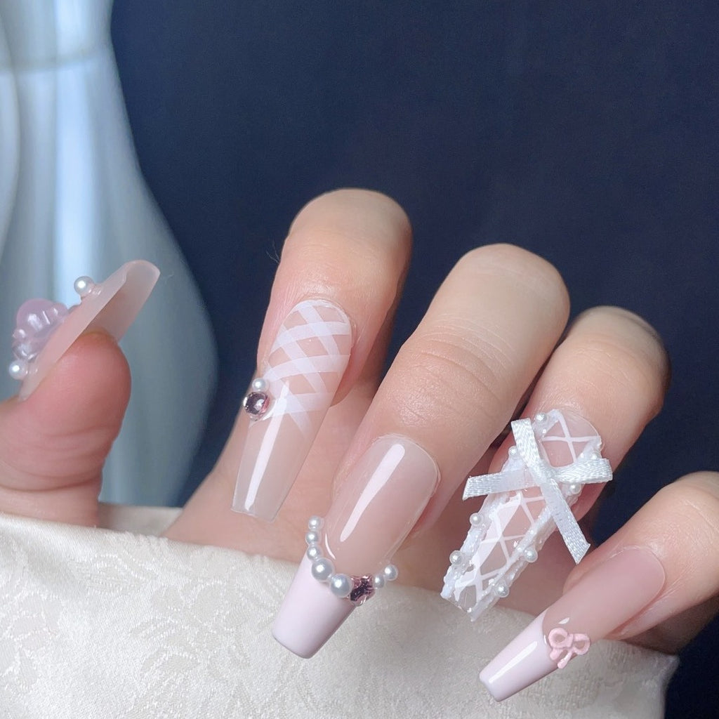 Handmade custom nail art wears nail flashes and high-quality fake nails(29479)