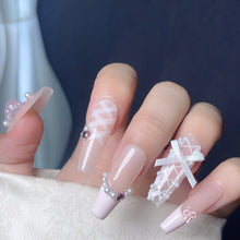 Load image into Gallery viewer, Handmade custom nail art wears nail flashes and high-quality fake nails(29479)