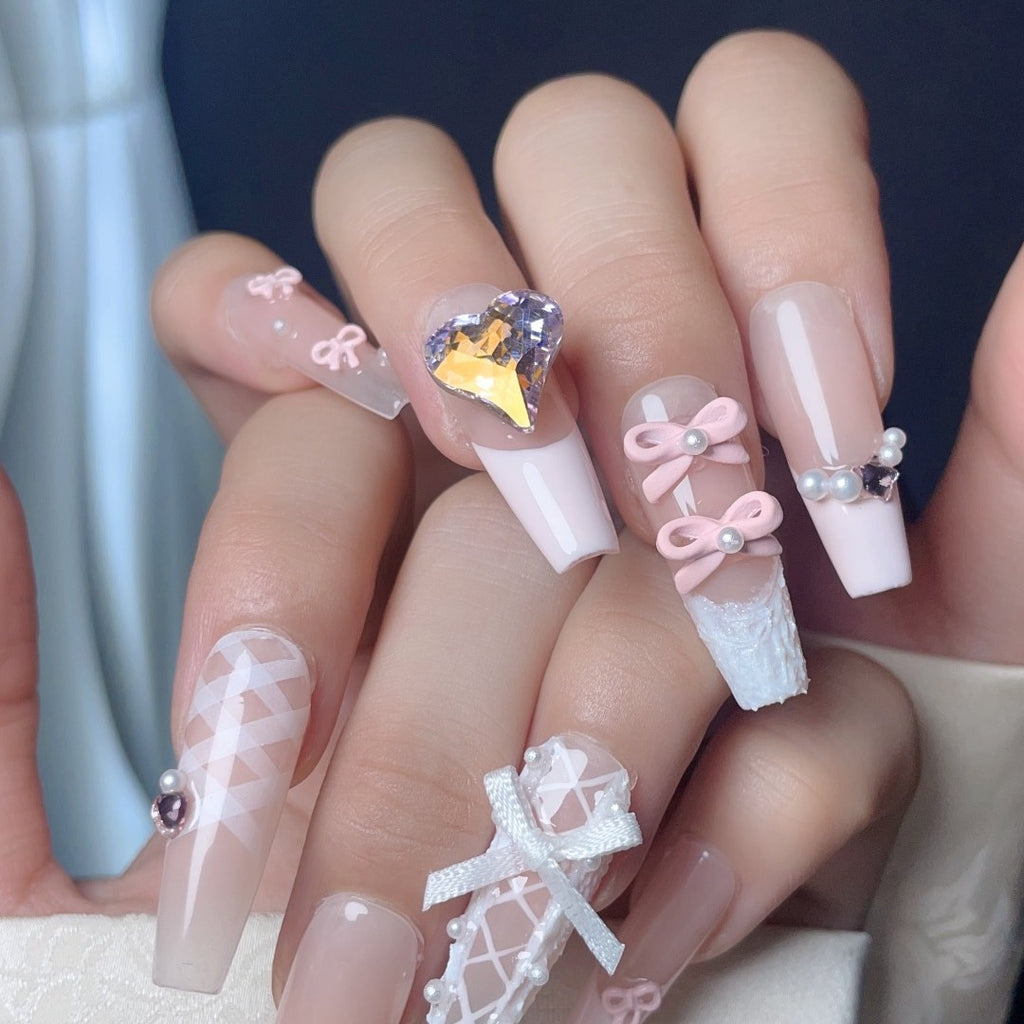 Handmade custom nail art wears nail flashes and high-quality fake nails(29479)