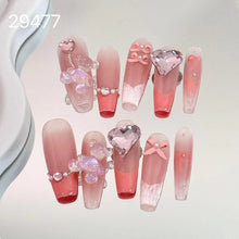 Load image into Gallery viewer, Handmade custom nail art wears nail flashes and high-quality fake nails(29477)