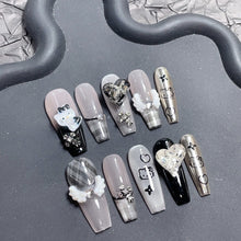 Load image into Gallery viewer, Handmade custom nail art wears nail flashes and high-quality fake nails（29474）