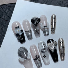 Load image into Gallery viewer, Handmade custom nail art wears nail flashes and high-quality fake nails（29474）