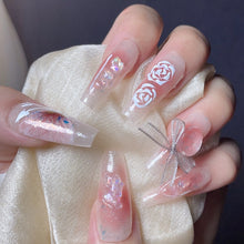 Load image into Gallery viewer, Handmade custom nail art wears nail flashes and high-quality fake nails(29472)