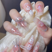 Load image into Gallery viewer, Handmade custom nail art wears nail flashes and high-quality fake nails(29472)