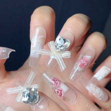Load image into Gallery viewer, Handmade custom nail art wears nail flashes and high-quality fake nails(29471)