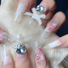 Load image into Gallery viewer, Handmade custom nail art wears nail flashes and high-quality fake nails(29471)