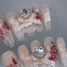 Load image into Gallery viewer, Handmade custom nail art wears nail flashes and high-quality fake nails(29471)
