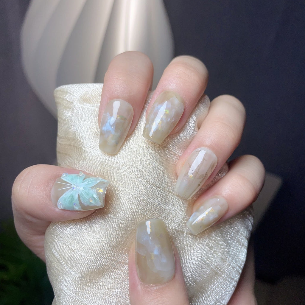 Handmade custom nail art wears nail flashes and high-quality fake nails（29468）