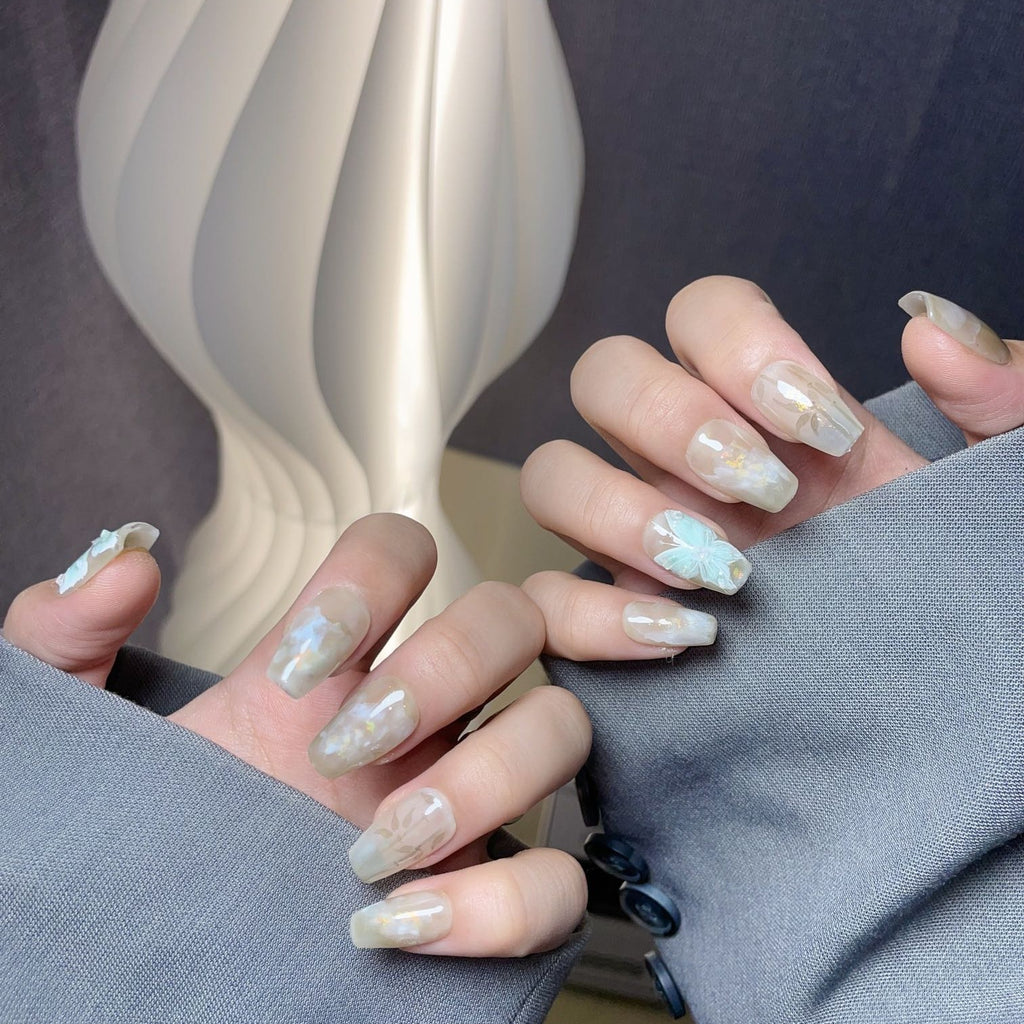 Handmade custom nail art wears nail flashes and high-quality fake nails（29468）