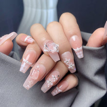 Load image into Gallery viewer, Handmade custom nail art wears nail flashes and high-quality fake nails(29466)