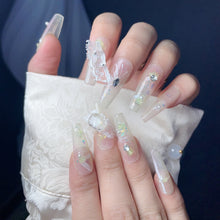 Load image into Gallery viewer, Handmade custom nail art wears nail flashes and high-quality fake nails(29463)