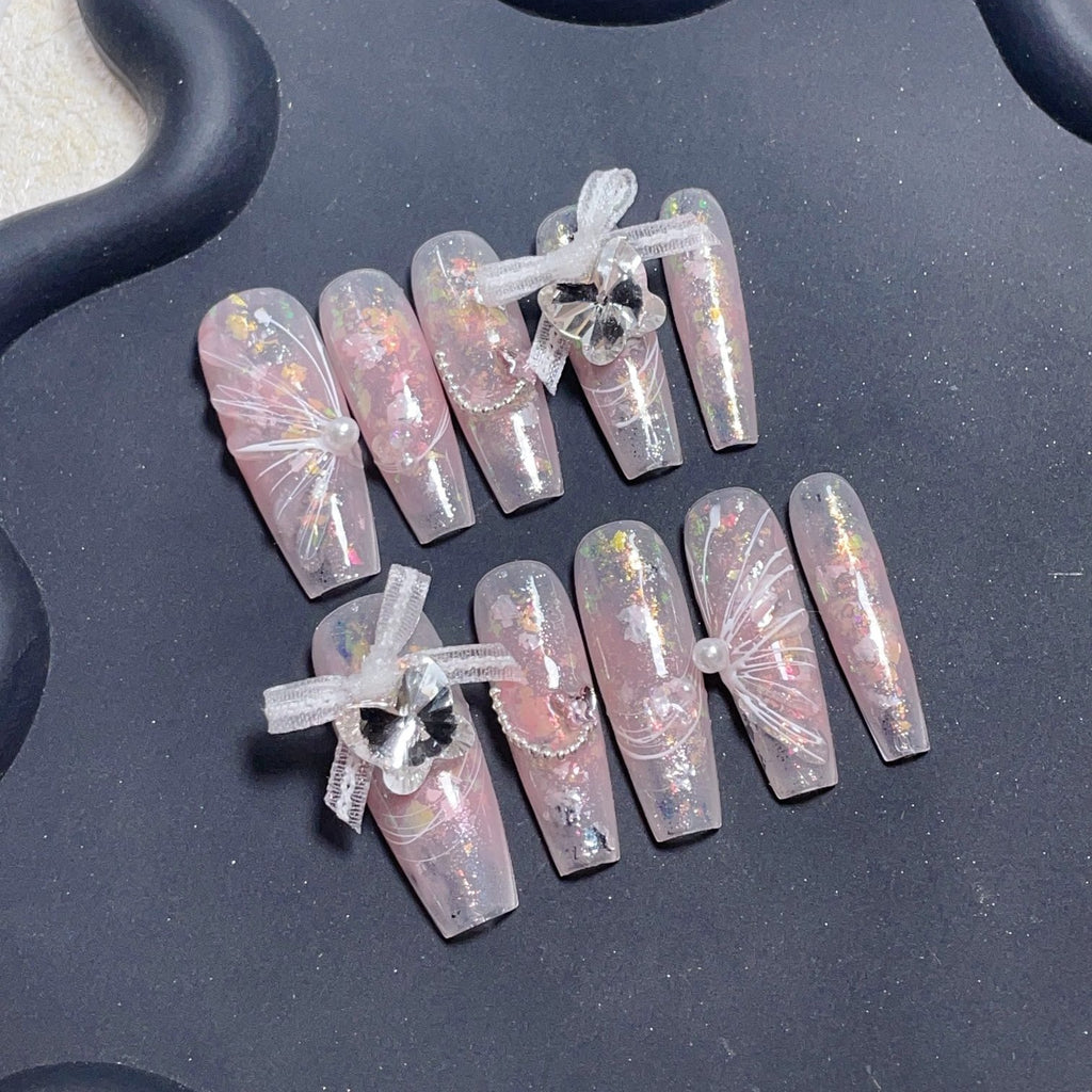 Handmade custom nail art wears nail flashes and high-quality fake nails(29459)