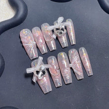 Load image into Gallery viewer, Handmade custom nail art wears nail flashes and high-quality fake nails(29459)