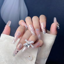 Load image into Gallery viewer, Handmade custom nail art wears nail flashes and high-quality fake nails(29459)