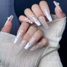 Load image into Gallery viewer, Handmade custom nail art wears nail flashes and high-quality fake nails(29449)