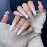 Handmade custom nail art wears nail flashes and high-quality fake nails(29449)