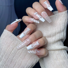 Load image into Gallery viewer, Handmade custom nail art wears nail flashes and high-quality fake nails(29449)